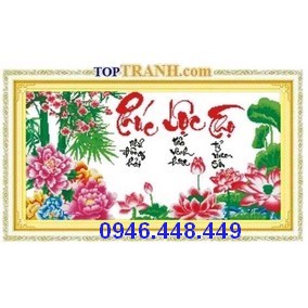 Tranh thêu phúc lộc thọ